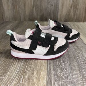 Puma Kids Youth US Size 10C - R78 V 373618-20 Pink Black Red Sneaker Shoes
